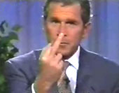 George Bush's One-Fingered Victory Salute