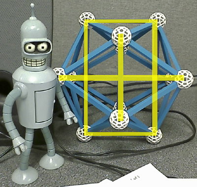 Ryan's Icosahedron With Golden Rectangles Highlighted